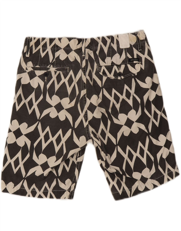 Scotch & Soda Mens Chino Shorts W30 Algodão Geométrico Cinza Médio