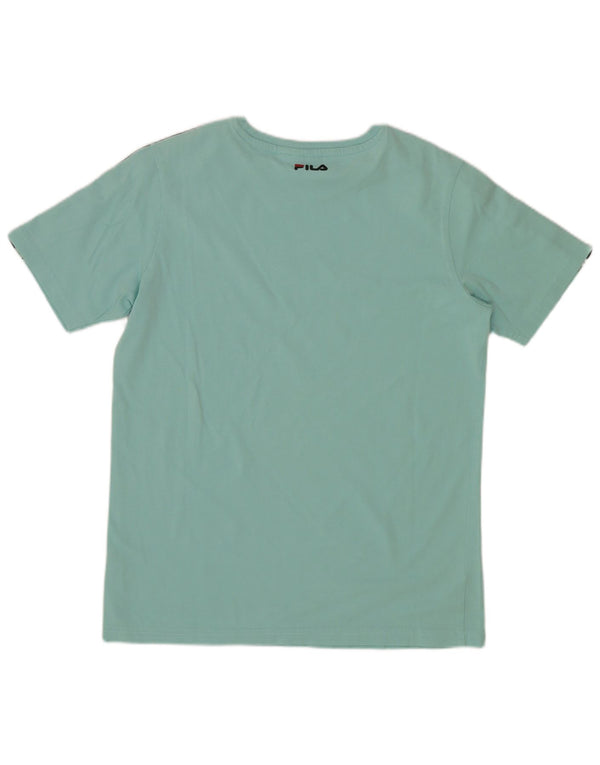 Camiseta Fila Meninos Graphic 13-14 Anos Turquesa Colourblock