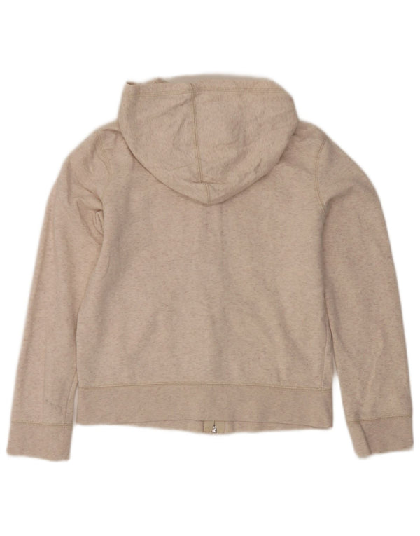 Gap Suéter feminino com capuz e zíper gráfico 14-15 anos 2XL algodão bege