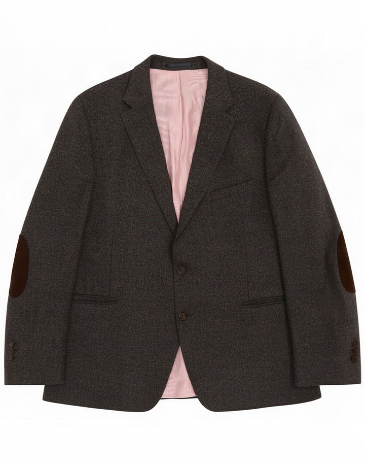 Gant Jaqueta masculina blazer de 2 botões IT 58 4XL Lã cinza