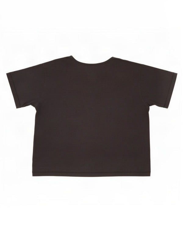 Camiseta feminina Champion Crop Graphic Top UK 14 Médio Preto