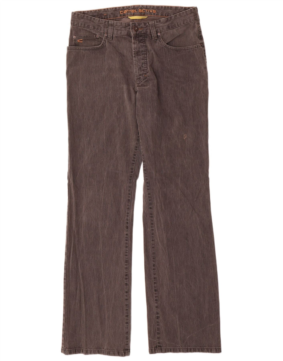 Calça casual masculina Camel Active Bootcut W34 L34 algodão cinza