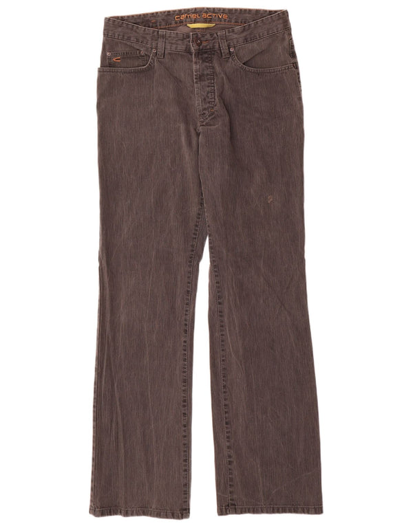 Calça casual masculina Camel Active Bootcut W34 L34 algodão cinza