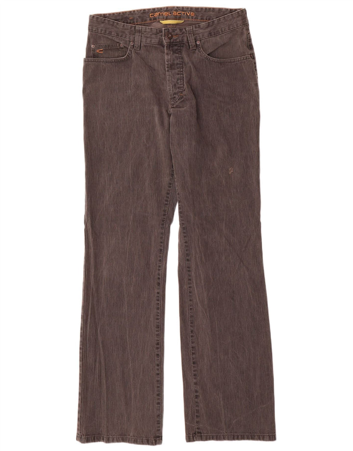 Calça casual masculina Camel Active Bootcut W34 L34 algodão cinza