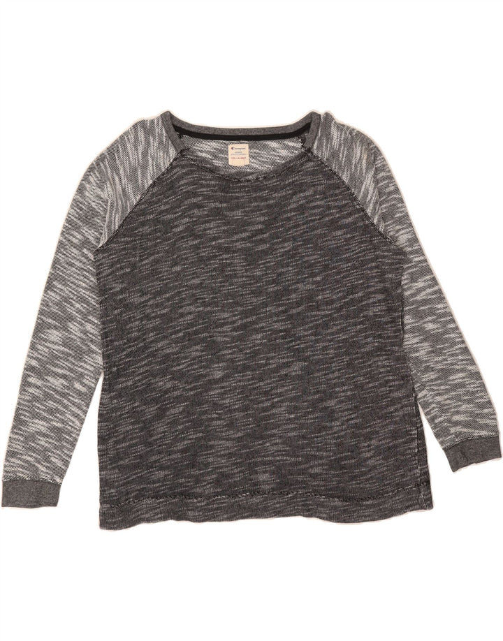 CHAMPION Womens Sweatshirt Jumper UK 18 XL Grey Colourblock Cotton Vintage Champion and Second-Hand Champion from Messina Hembry 