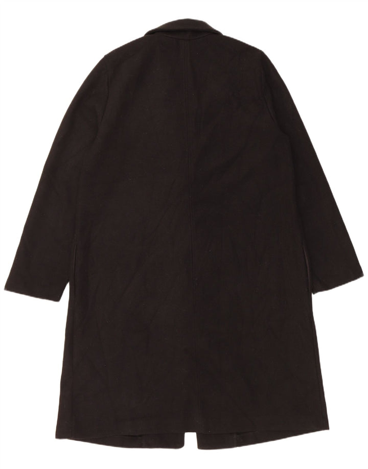 Sobretudo aberto feminino Zara UK 18 XL poliéster preto