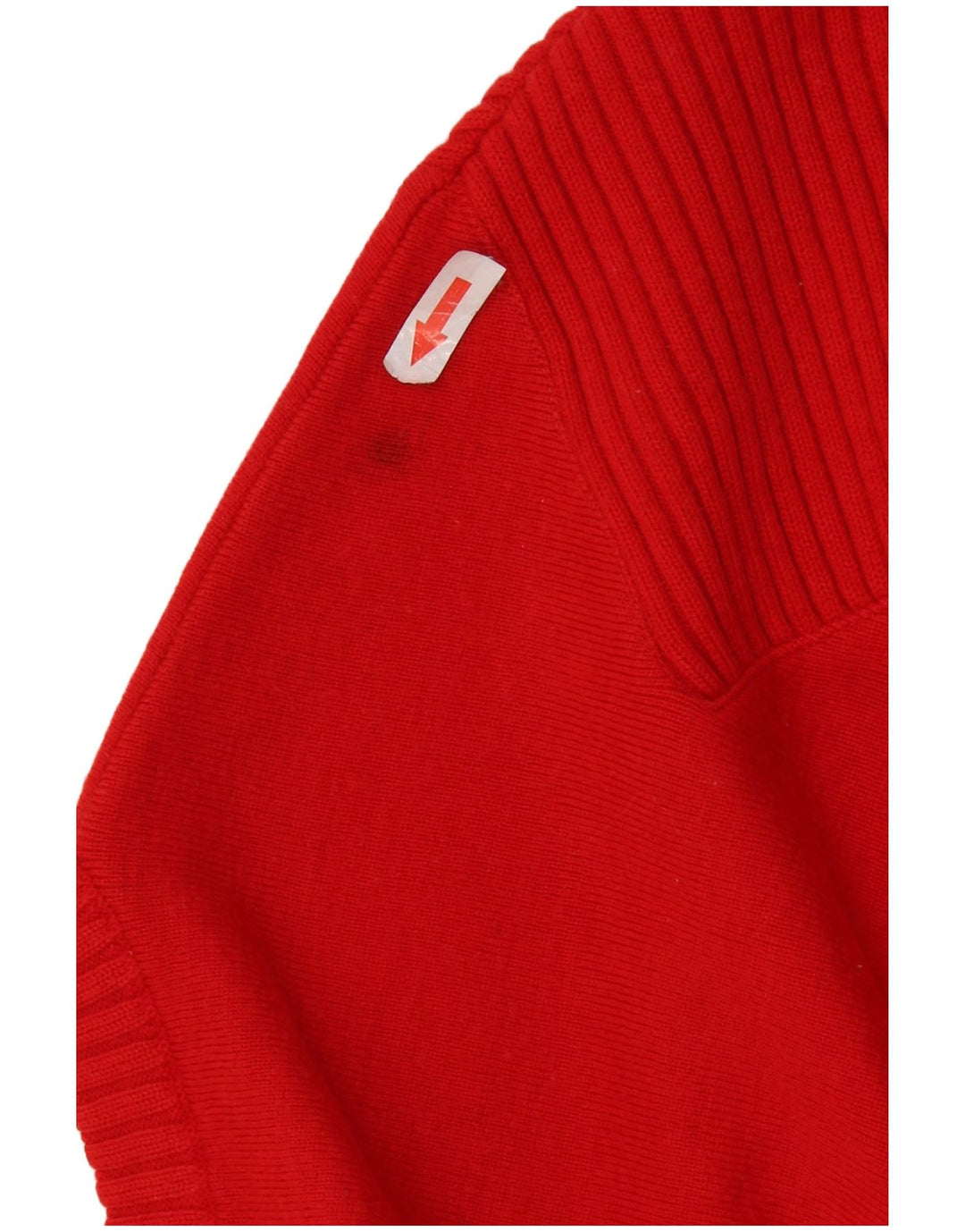 Suéter masculino PAUL & SHARK com gola redonda e gola redonda, lã virgem vermelha média