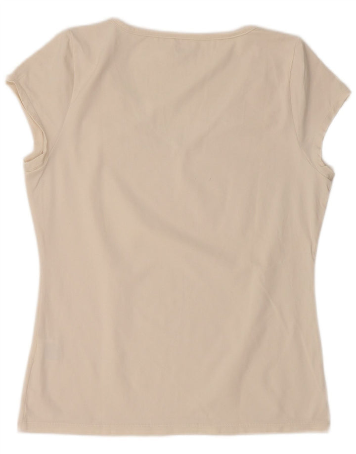 Camiseta feminina FILA UK 16 grande off white nylon