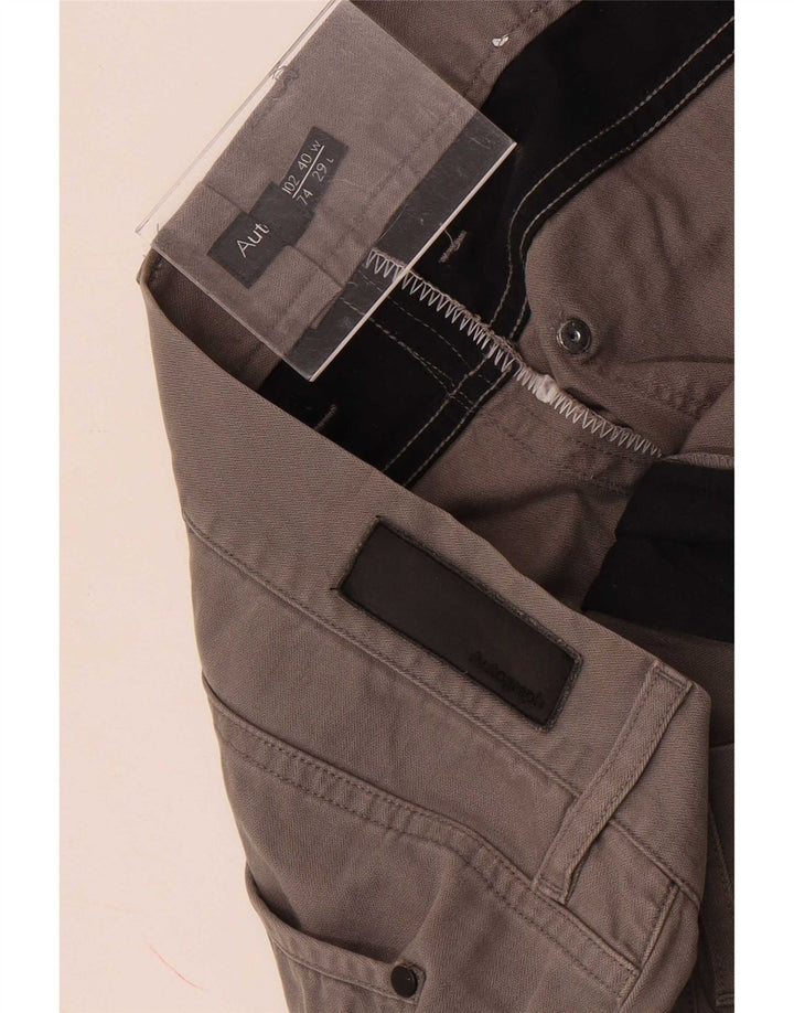 Calça masculina Marks & Spencer Autograph reta cortada W40 L25 cinza