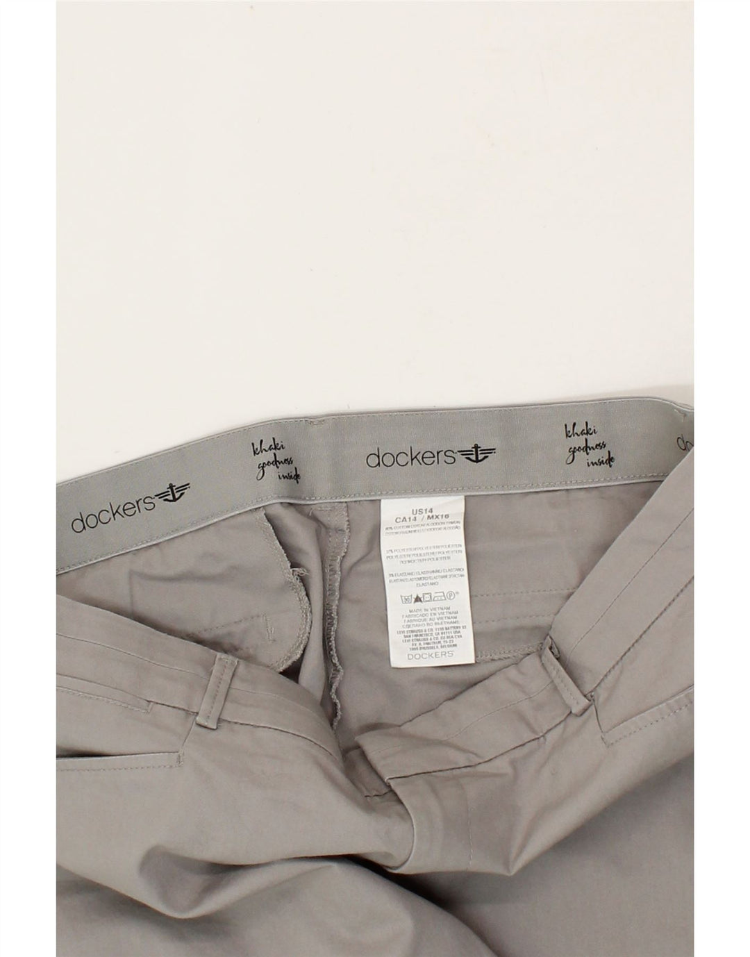 DOCKERS Womens Bermuda Shorts US 14 XL W36 Grey Cotton Vintage Dockers and Second-Hand Dockers from Messina Hembry 