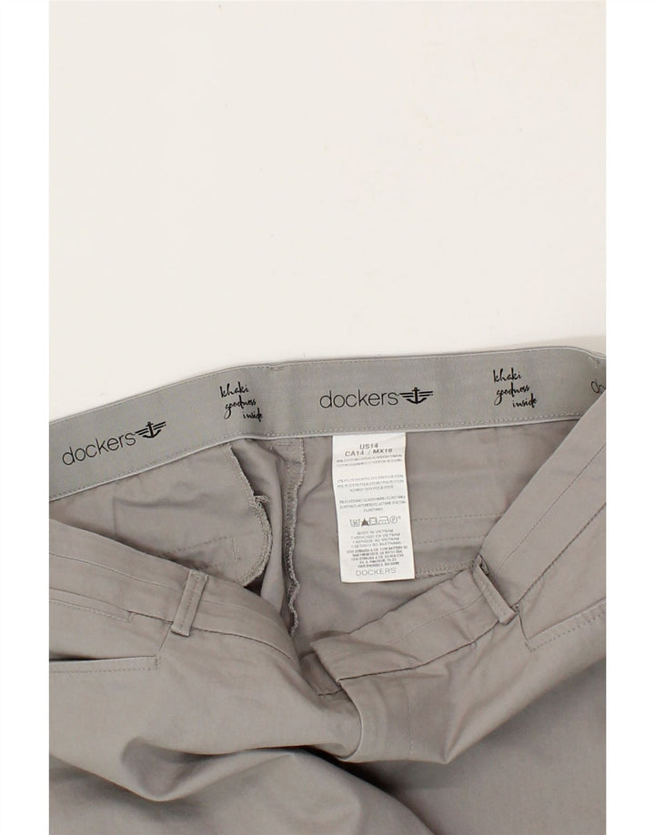 DOCKERS Womens Bermuda Shorts US 14 XL W36 Grey Cotton Vintage Dockers and Second-Hand Dockers from Messina Hembry 