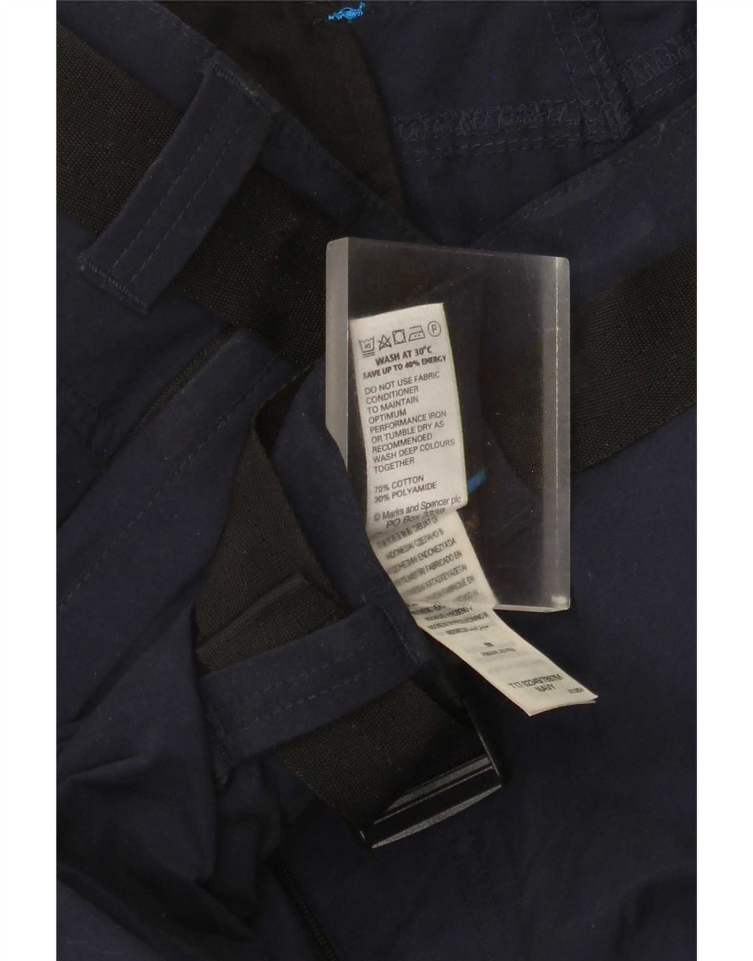 Shorts cargo masculino Marks & Spencer W40 XL azul marinho algodão