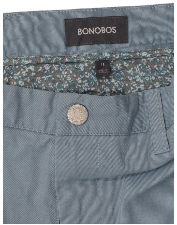 BONOBOS Mens Chino Shorts W38 XL Blue Cotton