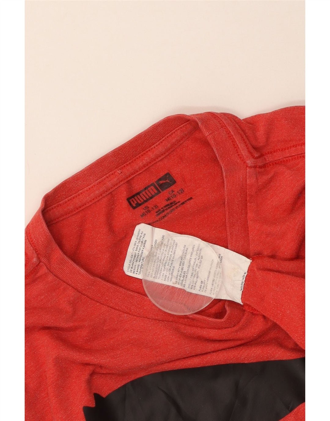 Camiseta Puma Boys Graphic Top 10-11 Anos Médio Algodão Vermelho