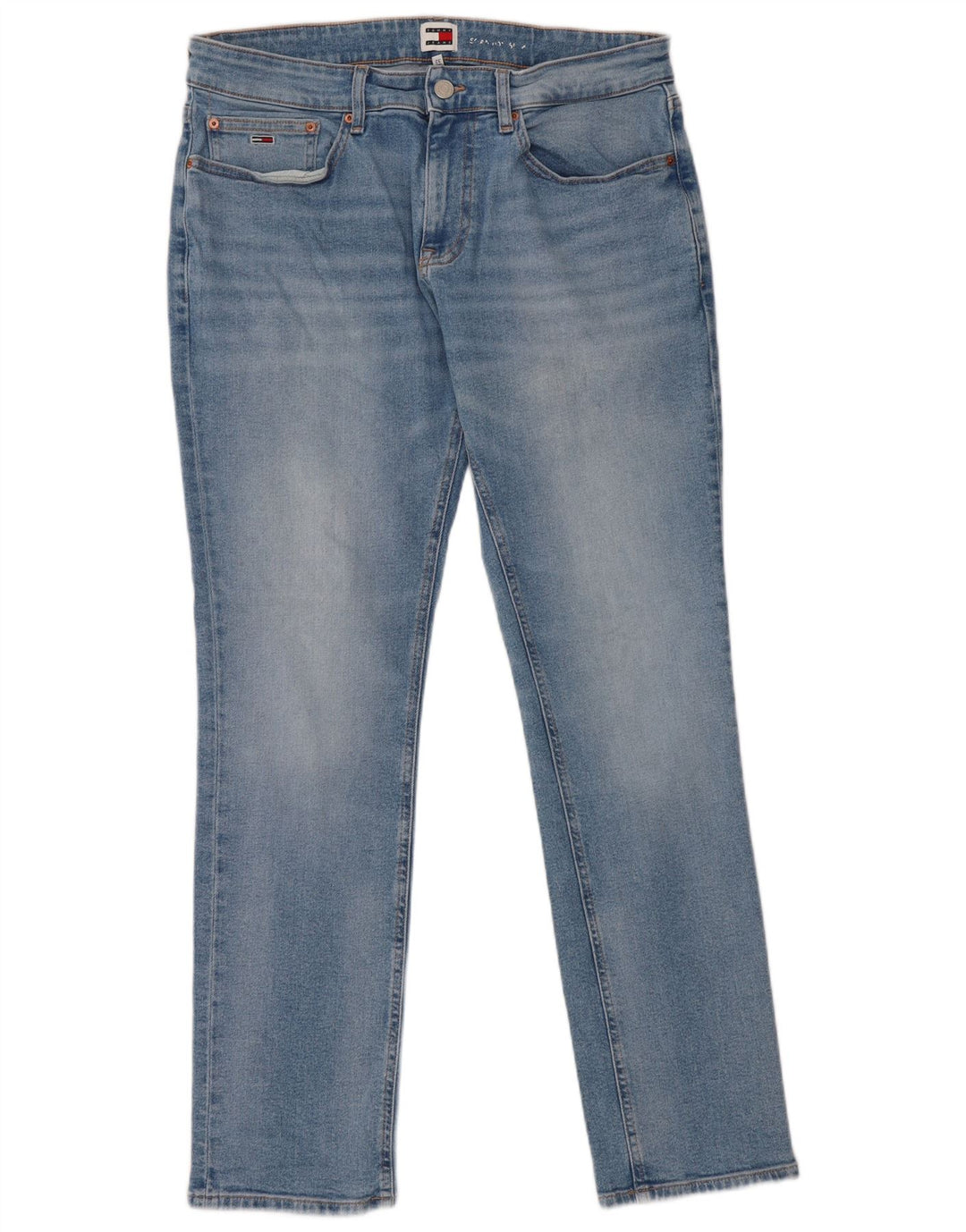 Tommy Hilfiger Masculino Slim Jeans W33 L32 Azul Algodão