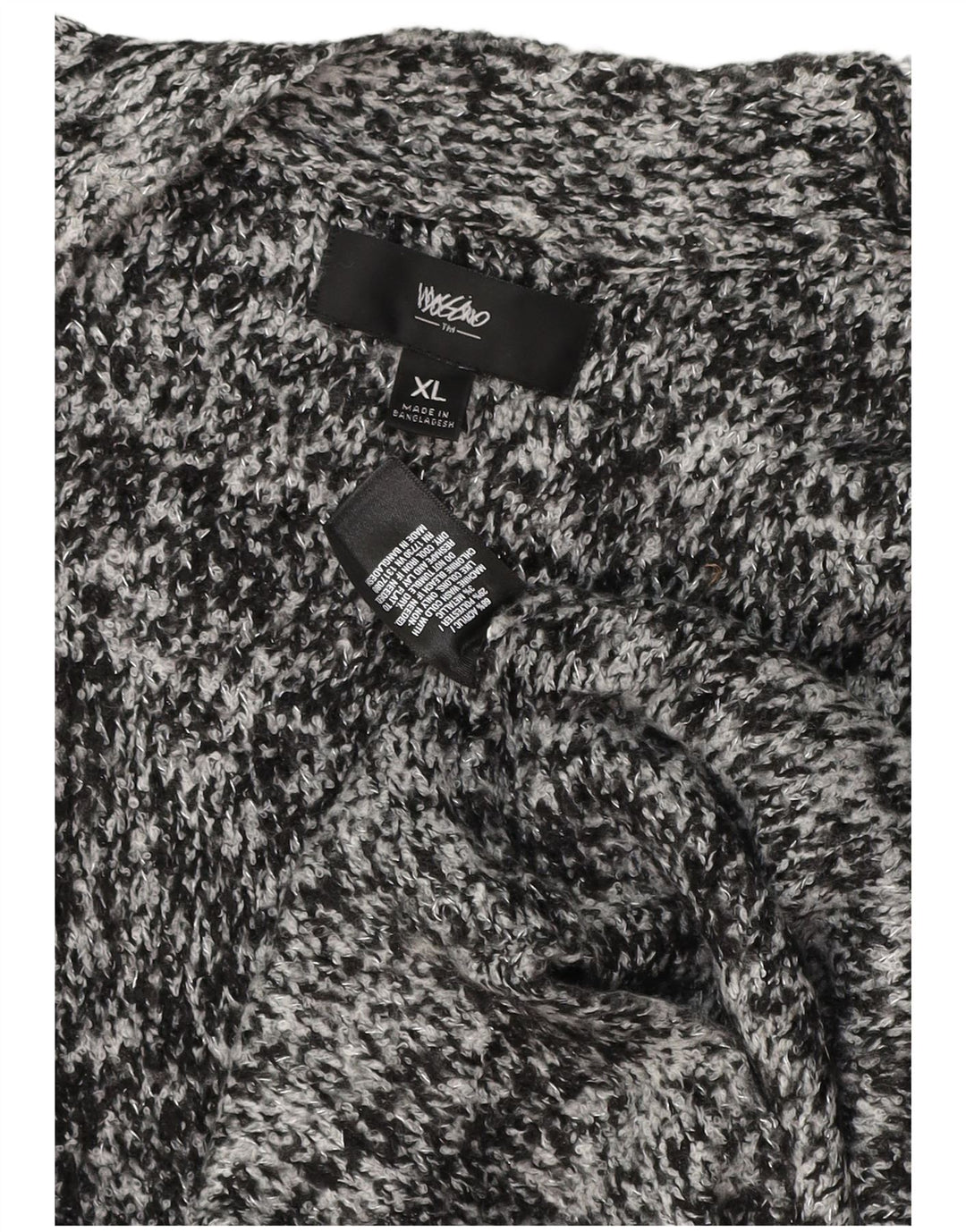 Suéter cardigã feminino Mossimo Longline UK 18 XL cinza manchado acrílico