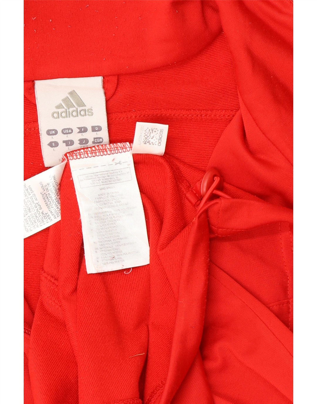 Adidas Mens Treino Top Jaqueta Grande Poliéster Colorblock Vermelho