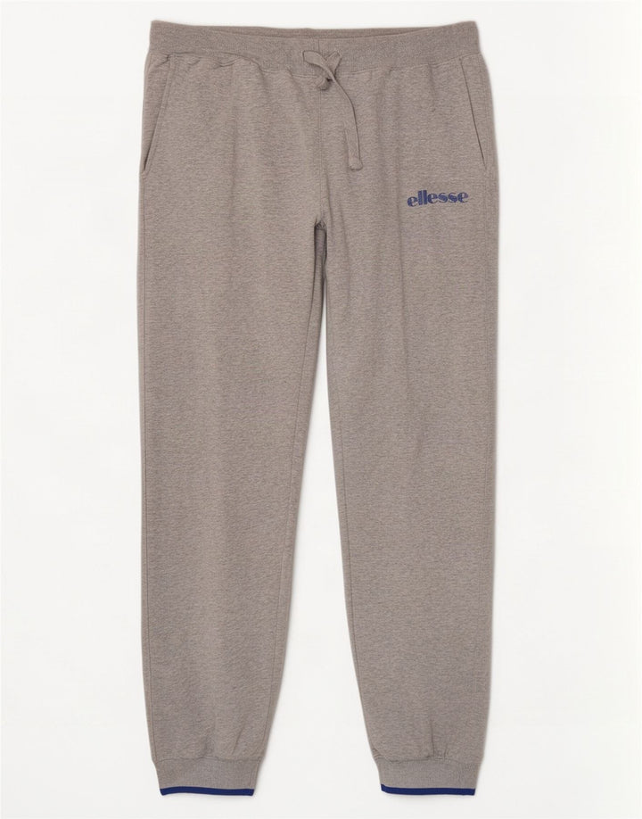 Calça de treino masculina Ellesse Joggers grande algodão cinza