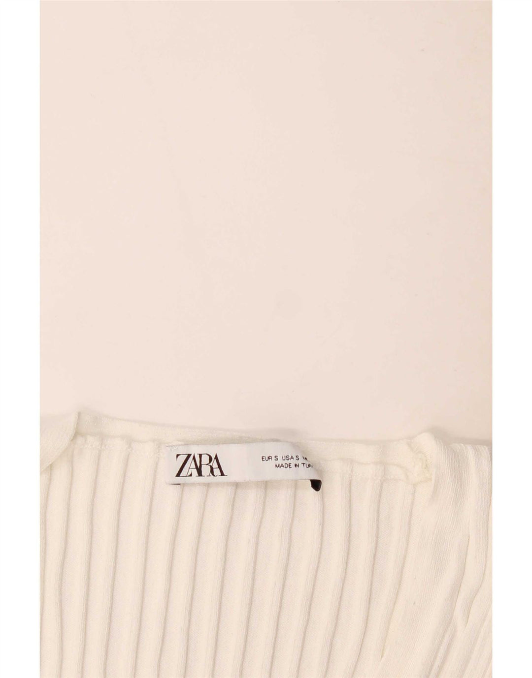 Zara Womens Vest Top UK 8 Pequeno Branco