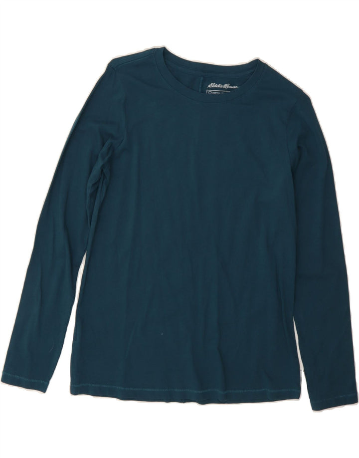 EDDIE BAUER Womens Top Long Sleeve UK 6 XS Blue Cotton Vintage Eddie Bauer and Second-Hand Eddie Bauer from Messina Hembry 