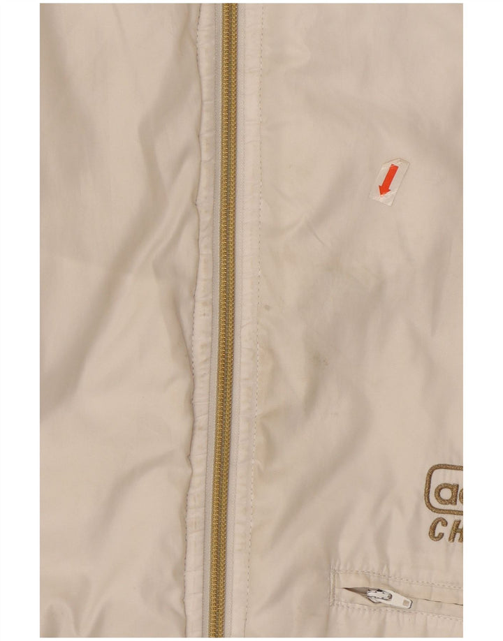 Adidas Mens Hooded Bomber Jacket UK 40 Grande Branco