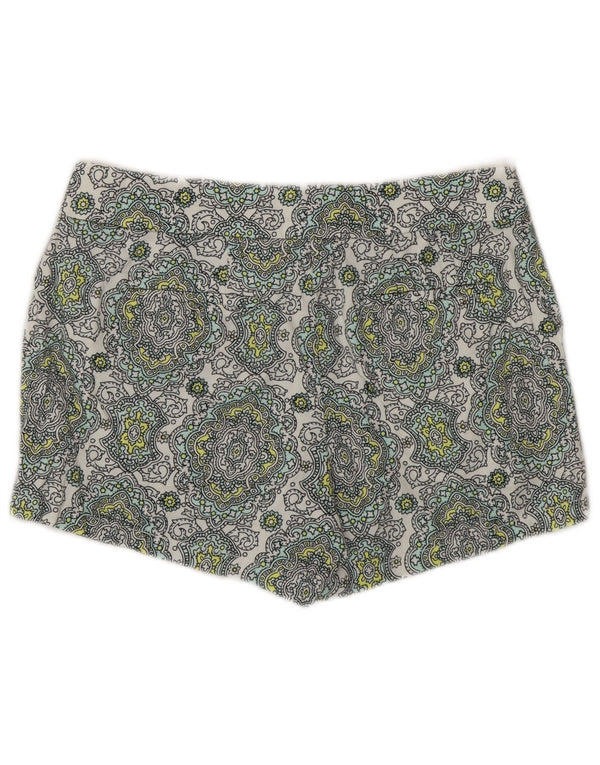 J. CREW Shorts Chino Feminino US 2 XS W28 Algodão Paisley Multicolorido