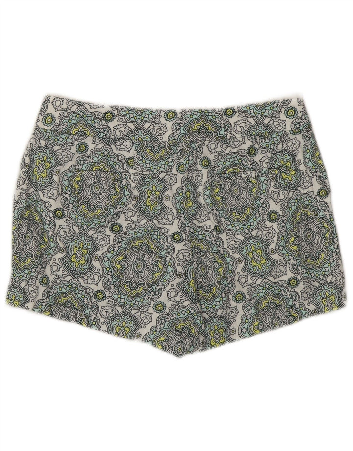 J. CREW Shorts Chino Feminino US 2 XS W28 Algodão Paisley Multicolorido