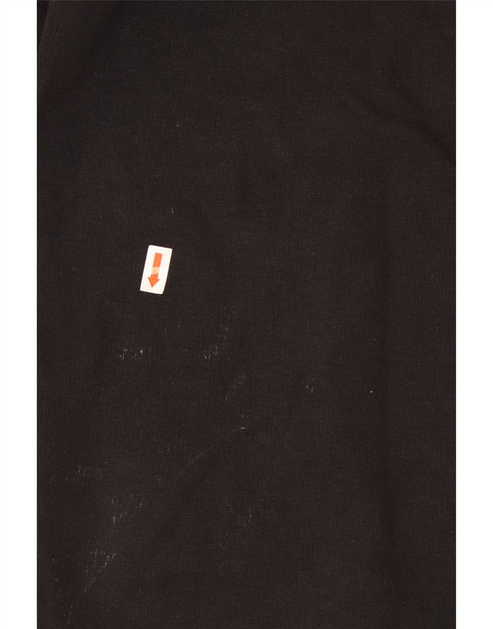 Adidas Mens Graphic Moletom Jumper Médio Algodão Preto