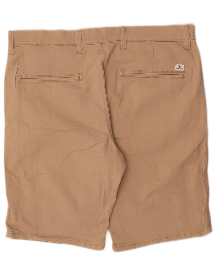 JACK & JONES Mens Regular Fit Chino Shorts XL W38 Algodão Bege