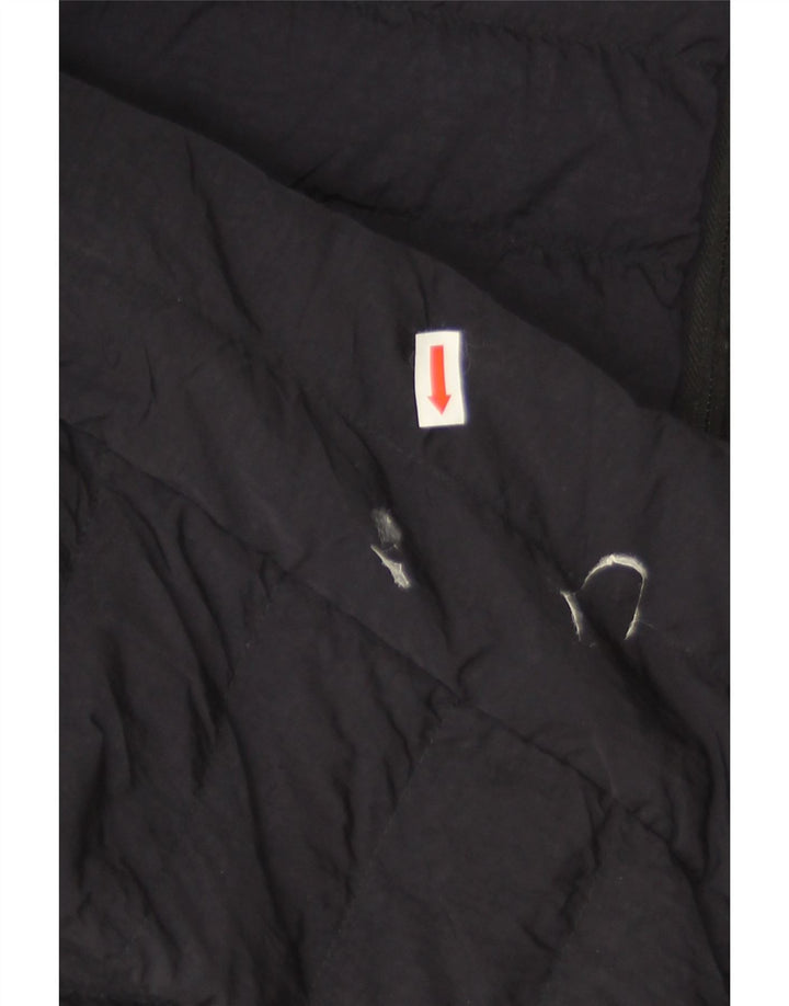 Jaqueta masculina acolchoada com capuz Lacoste tamanho 50 médio azul marinho poliamida