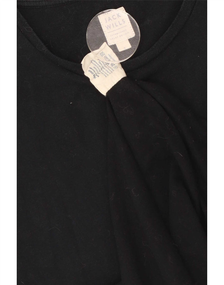 Jack Wills Camiseta masculina gráfica top pequeno algodão preto