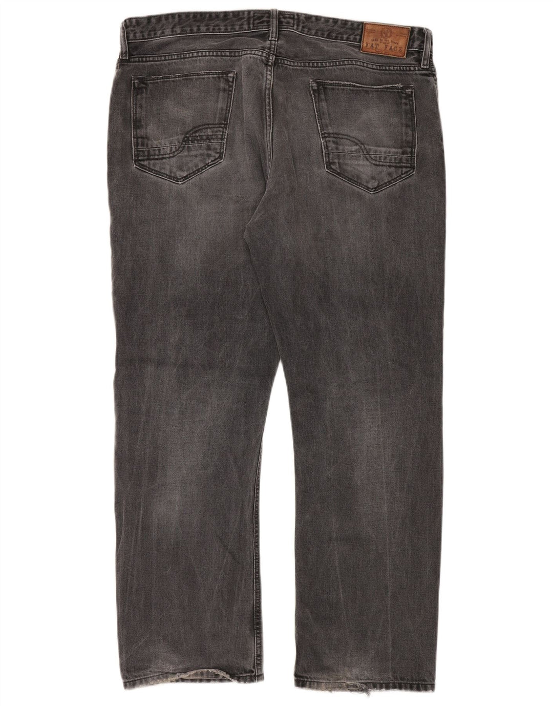 Calça jeans reta masculina Fat Face W38 L30 algodão cinza