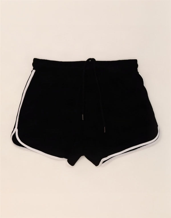 Guess Womens Sport Shorts UK 14 Grande Algodão Preto