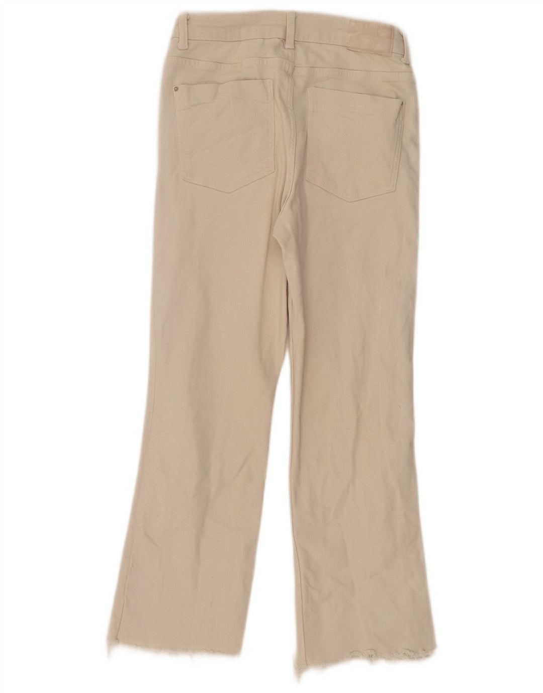 Calça jeans reta feminina Zara EU 38 pequena W28 L26 branco