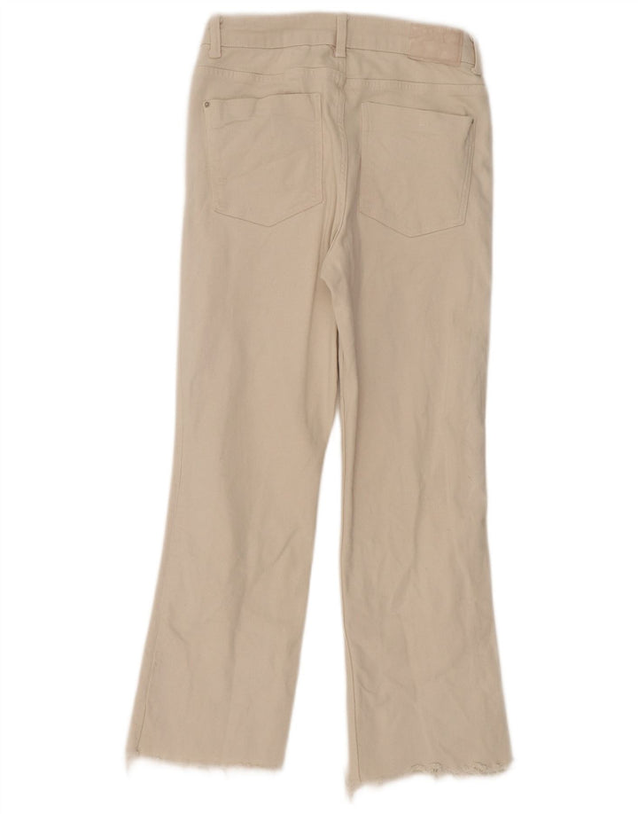 Calça jeans reta feminina Zara EU 38 pequena W28 L26 branco