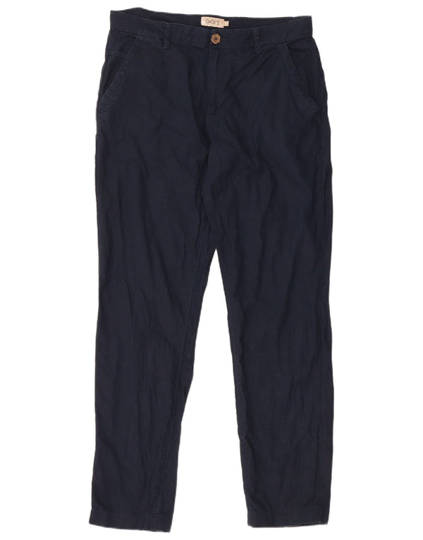 Calça Chino Masculina Slim DAKS Médio W32 L30 Azul Marinho Linho