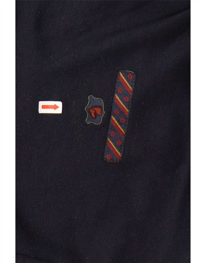 Suéter masculino GREAT BAY com gola redonda, grande algodão azul marinho