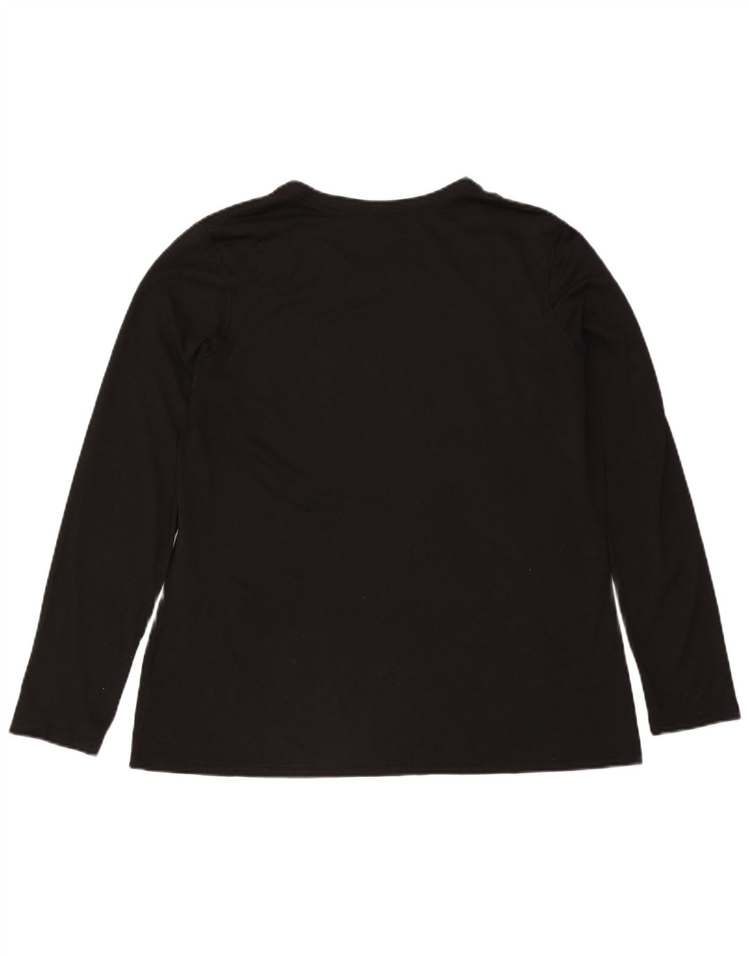 Top gráfico feminino Nike Dri Fit manga comprida UK 20 2XL preto poliéster