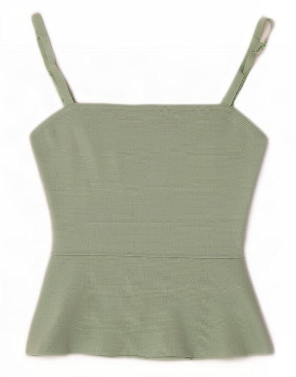 Zara Womens Crop Cami Top UK 4 XS Verde