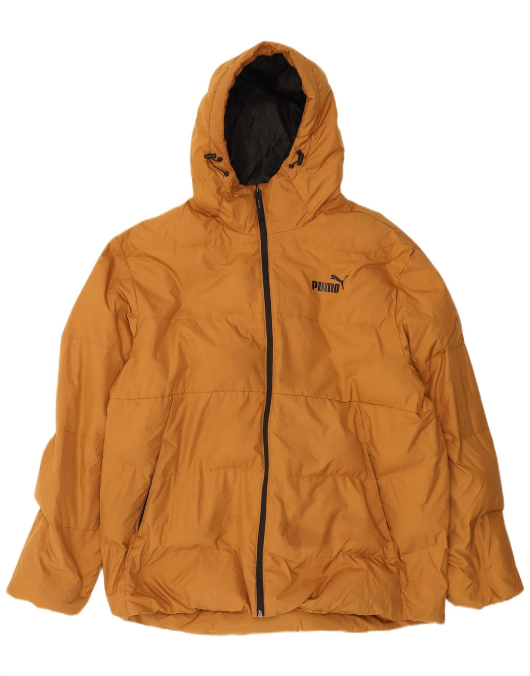 Jaqueta acolchoada com capuz masculina Puma UK 42 XL poliéster bege