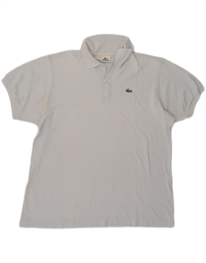 Camisa polo masculina Lacoste tamanho 7 2XL algodão azul