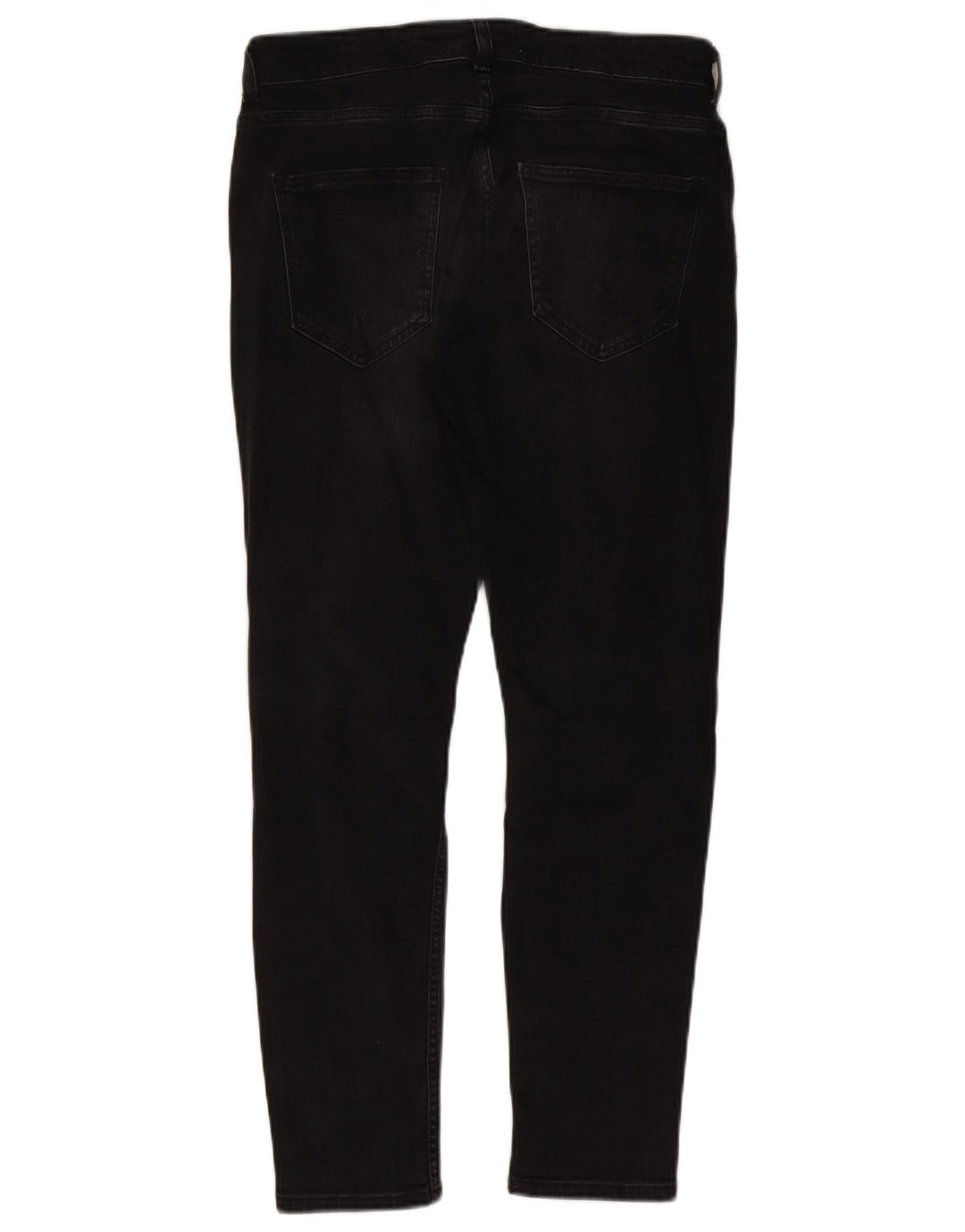 ZARA Jeans skinny masculino desgastado UE 42 grande W32 L28 preto