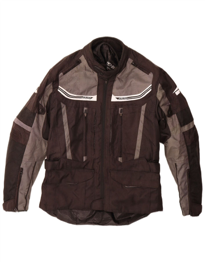 Jaqueta masculina AXO Motorstyle Racer UK 38 poliéster colorblock preto médio