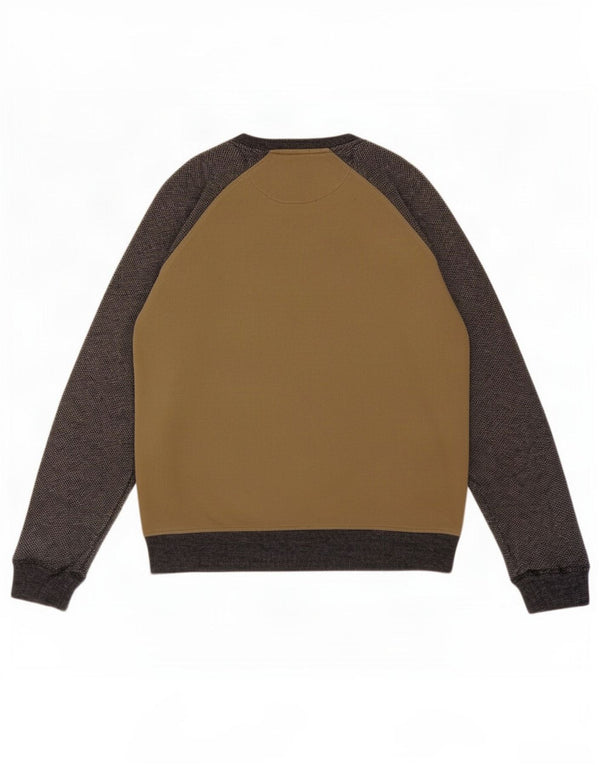 PEPE Jeans masculino regular fit moletom jumper pequeno cáqui colorblock