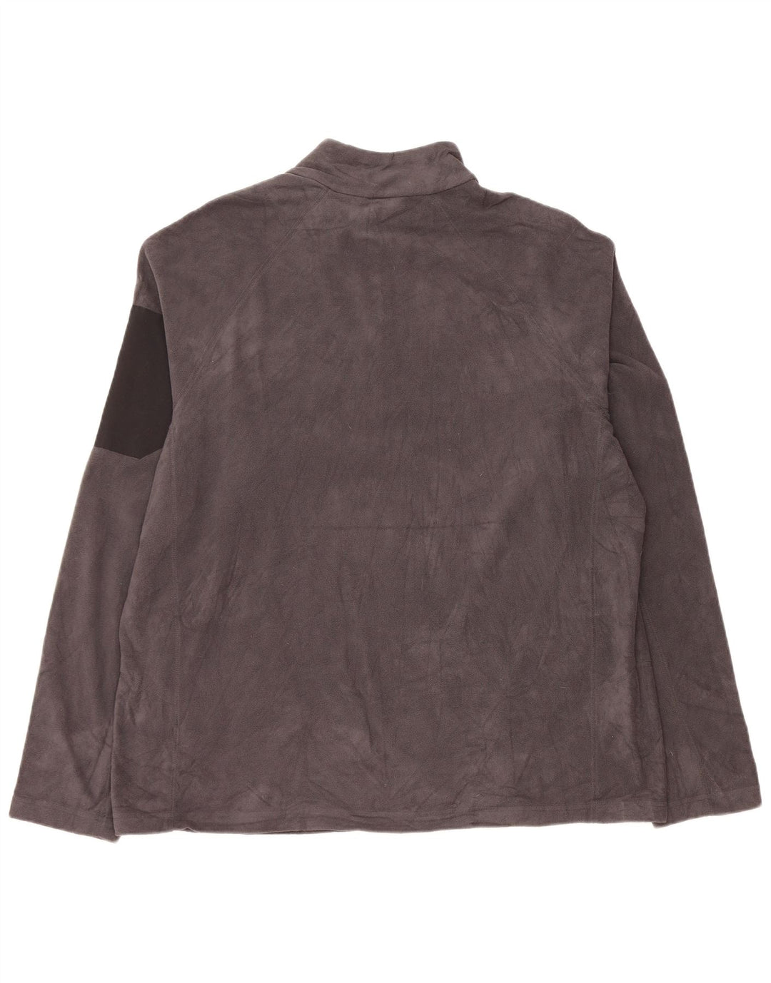 EDDIE BAUER Suéter masculino de lã com zíper e gola XL poliéster cinza