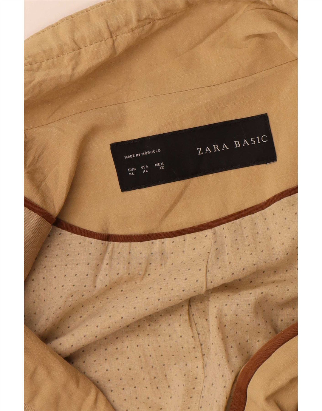 Jaqueta militar feminina Zara UK 18 XL bege