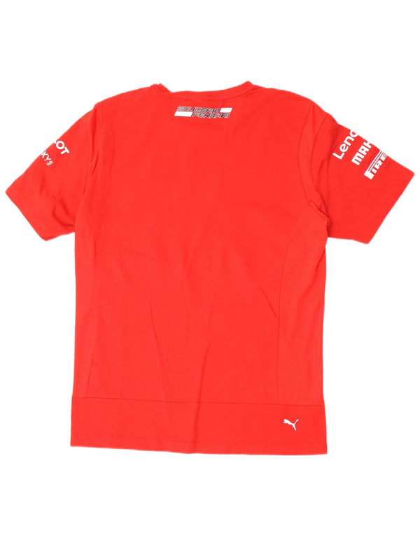 Camiseta Puma Feminina Ferrari Graphic Top UK 16 Grande Algodão Vermelho