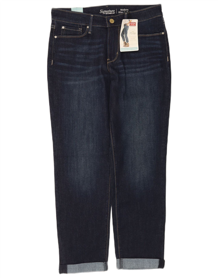 Jeans feminino Levi's Signature Modern Slim US 8 médio W29 L26 azul marinho