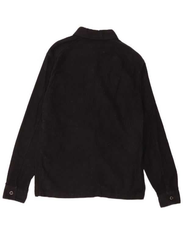 Camisa masculina All Saints pequena de algodão preto