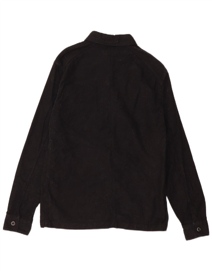 Camisa masculina All Saints pequena de algodão preto